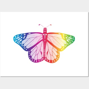 Rainbow Butterfly Posters and Art